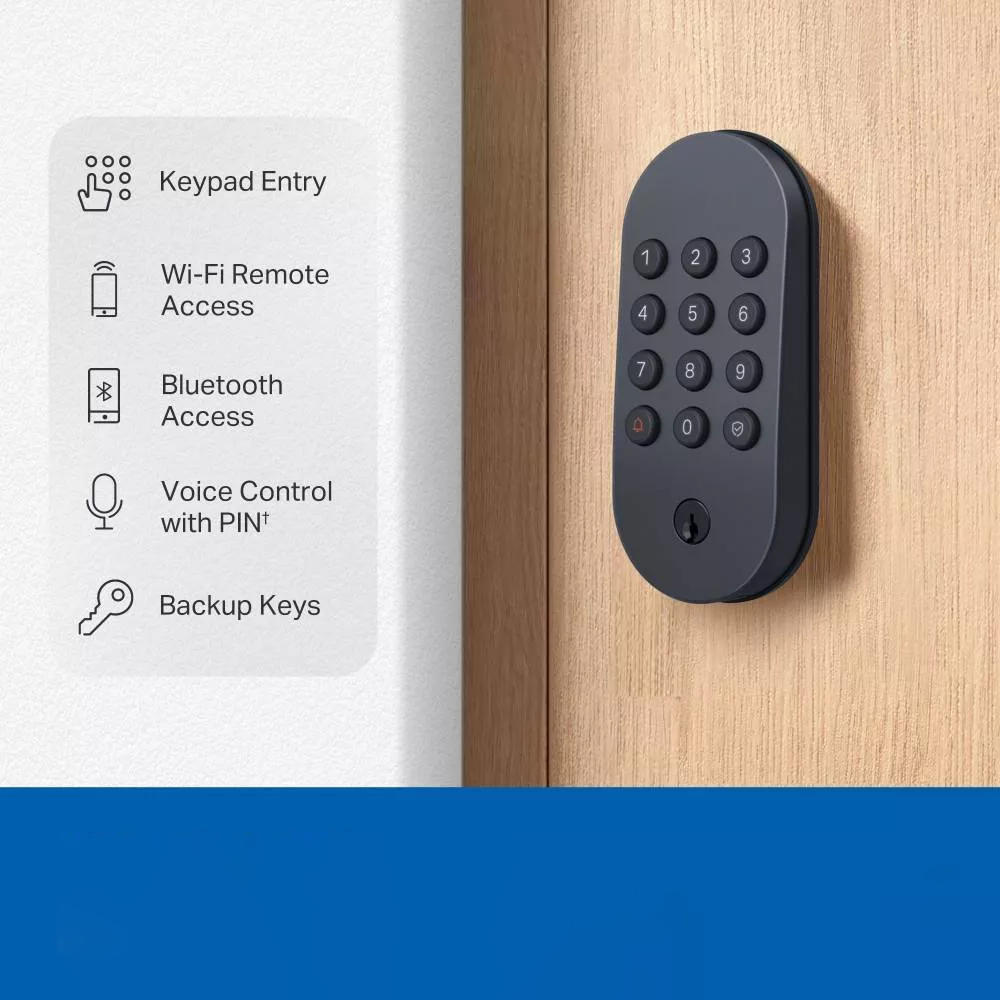 Wi-Fi Bluetooth Smart Deadbolt Lock with Multi-Unlock & Smart Home Compatibility