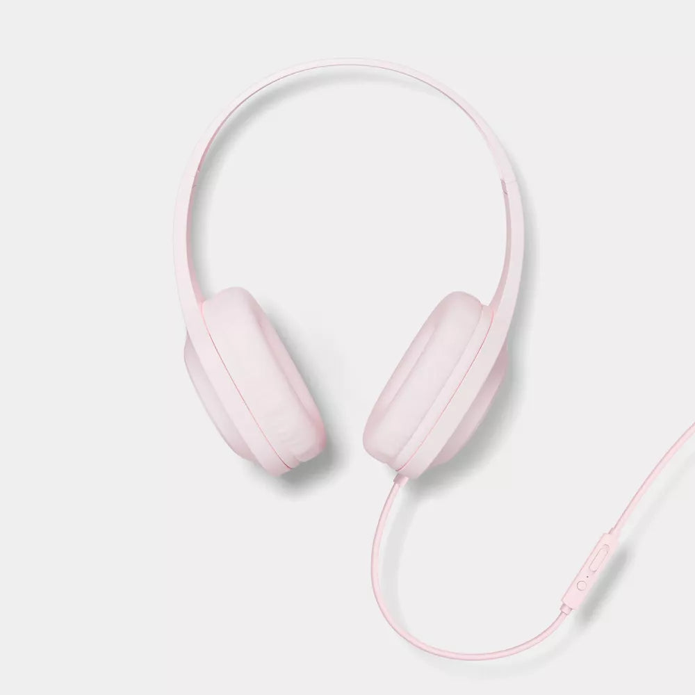 Adjustable Wired On-ear Headphones with Built-in Microphone