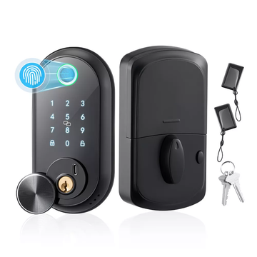 IP55 Waterproof Aluminum Alloy Fingerprint Biometric Smart Deadbolt Lock